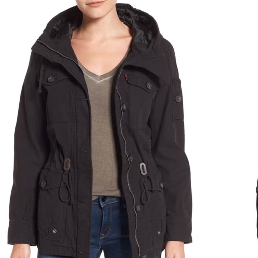 Levi’s Cotton Twill Utility Jacket- XS, Navy